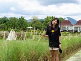 Woman and nature photo