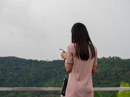 Woman and nature photo