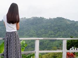 Woman and nature photo