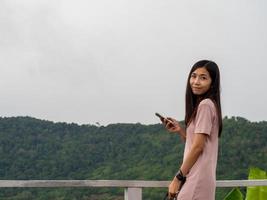 Woman and nature photo