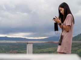 Woman and nature photo