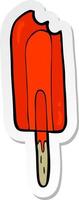 sticker of a cartoon ice lolly vector