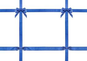 blue satin bows and ribbons isolated - set 29 photo