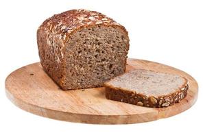 grain bread loaf and sliced piece photo