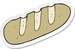 sticker of a cartoon loaf of bread vector