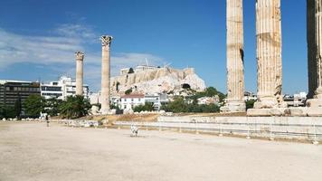 ruins of Temple of Olympian Zeus in Athens photo