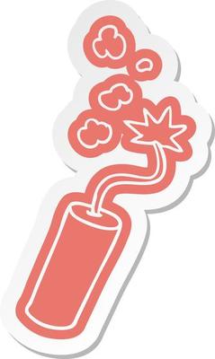 cartoon sticker of a lit dynamite stick
