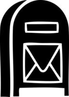 flat symbol mail box vector