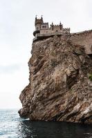 Swallow's Nest Castle on Aurora Cliff in evening photo