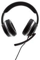 black headphones isolated photo