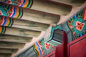 The little Fork Spear were set up on the Korea Vintage palace pole to protect and prevent the bird which created nest or defecated on it. photo