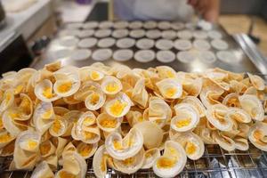 Cooking Fresh Thai Crispy Pancake., Bangkok, Thailand. photo