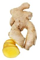fresh cutting ginger root photo