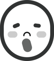 icono de emoji de cara bostezando png