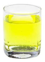 glass of yellow carbonated water with vitamin C photo