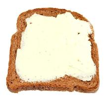 top view of bread and butter sandwich photo