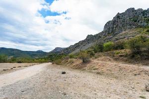 road in The Valley of Ghosts in Crimea photo