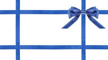 blue satin bows and ribbons isolated - set 26 photo