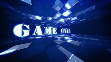 Game Over Text Science technology cinematic title background video