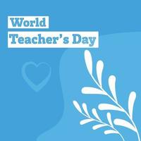 World Teachers Day Poster Design vector