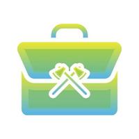 axe suitcase logo gradient design template icon element vector