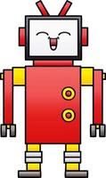 gradient shaded cartoon robot vector