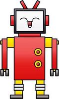 gradient shaded cartoon robot vector