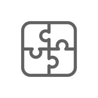 puzzle icon. Perfect for business website or user interface applications. Simple vector illustration.