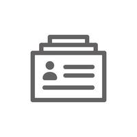 employee document icon. Perfect for business website or user interface applications. Simple vector illustration.