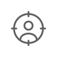 target audience icon. Perfect for business website or user interface applications. Simple vector illustration.