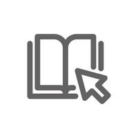 Books and cursor icon. Perfect for education and school icon or user interface applications. vector sign and symbol