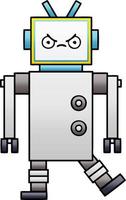 gradient shaded cartoon robot vector