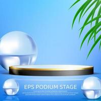 3d product backdrop vector with display podium