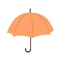 vector illustration of open umbrella in flat style. Umbrella in autumn boho colors.