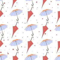 autumn seamless pattern with umbrellas.Cute flat illustration of autumn pattern for decor and design vector