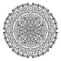 arte de línea de mandala de lujo creativo vector