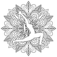 Yoga line art vector