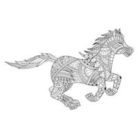 Horse line art vector