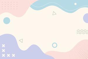 Abstract background. Hand drawing various shapes and memphis element. Trendy modern contemporary vector illustration. Every background is isolated. Pastel color