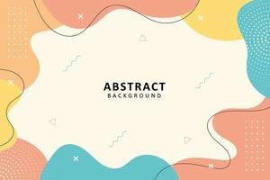 Abstract background. Hand drawing various shapes and memphis element. Trendy modern contemporary vector illustration. Every background is isolated. Pastel color