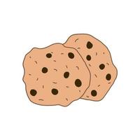 Cookies with chocolate chip. Santa's cookie. vector