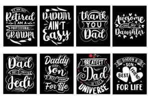 Fathers day papa typography t shirt design idea vector