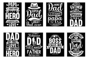 Fathers day papa typography t shirt design idea vector