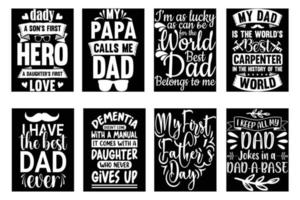 Fathers day papa typography t shirt design idea vector