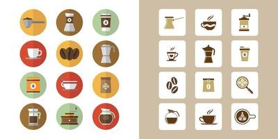 Coffee icon set. Modern flat icon. Minimalist color. Fit for web, app, computer, design, symbol. Logotype vector eps 10.