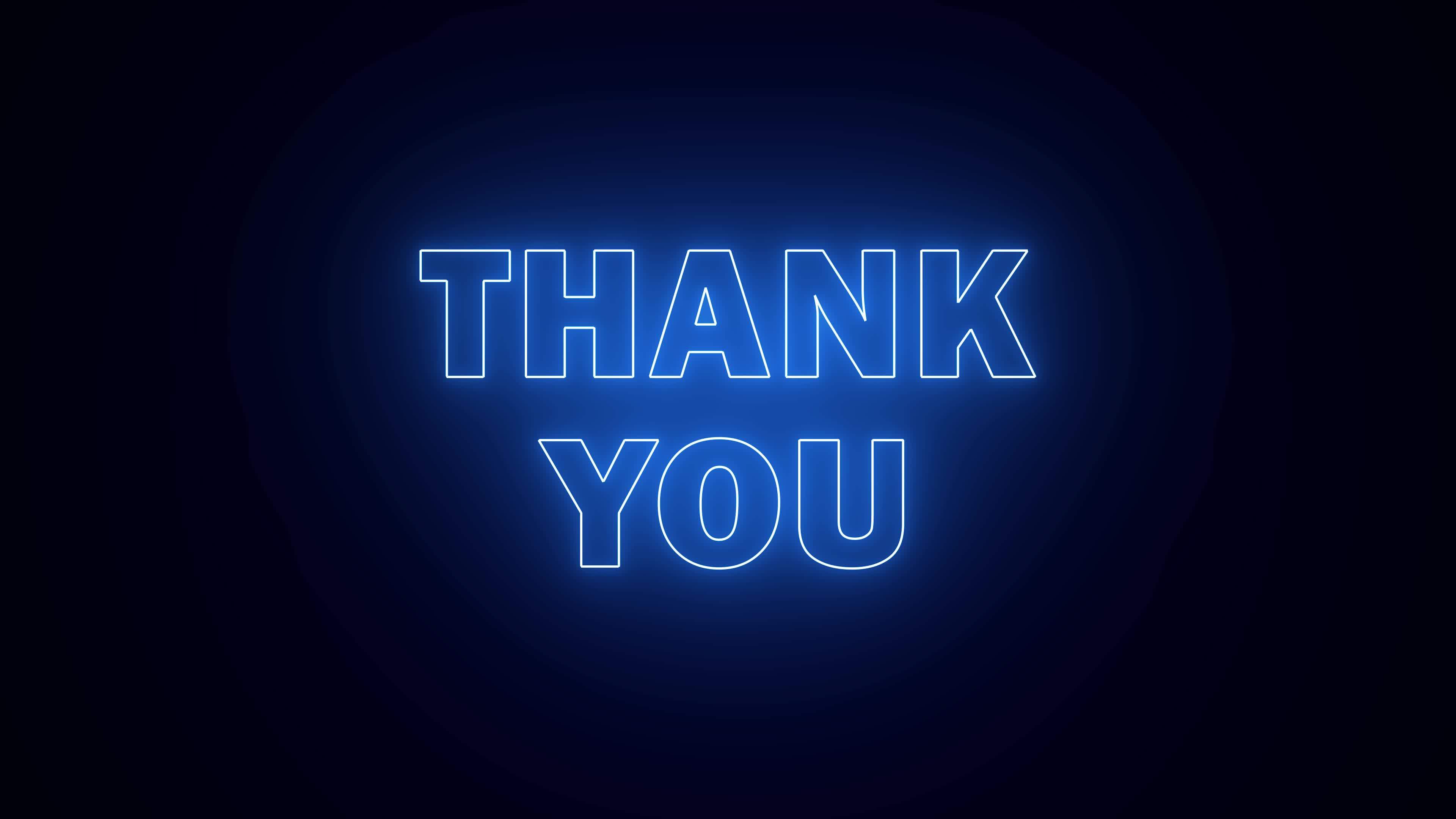 Animation thank you neon blue on black background Free Video 11685625 Stock  Video at Vecteezy