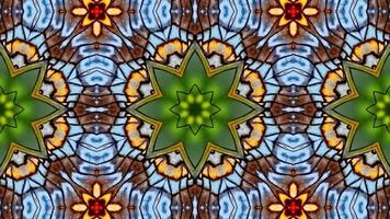 Abstract Background Kaleidoscope. Psychedelic Colourful Kaleidoscope VJ Background. Seamless Pattern Background video