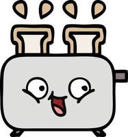 cute cartoon of a toaster vector