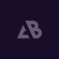 logotipo de ab. concepto de diseño de carta moderna vectorial vector