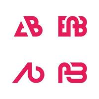 AB logo. Vector modern letter design concept